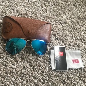 Ray-Ban Aviator Flash Lenses in Blue Flash